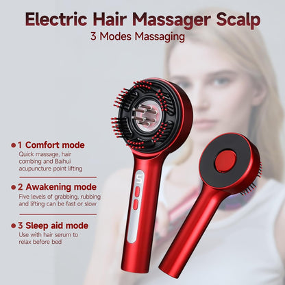 3-in-1 Red Light Scalp Massage Brush