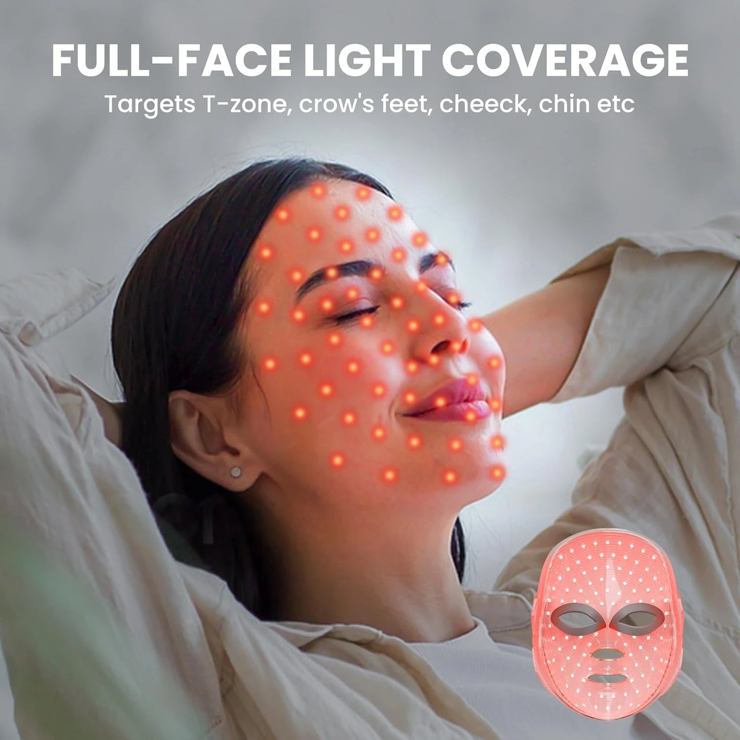 7-in-1 Color Red Light Therapy Facial Musk