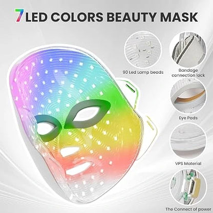 7-in-1 Color Red Light Therapy Facial Musk