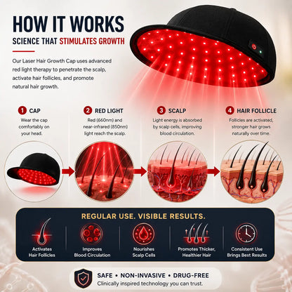 Red Light Therapy Hair Growth Cap